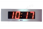 MegaClock 4-100-V-B-E-TT industrial clock to cleanrooms, 4pcs of 100mm red digit, Ethernet, front IP65, glass