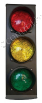Forgalomirányító jelzőlámpa piros sárga zöld, DC 24V,nagy fényerő, LED beépítve SEM3GRV-LED, 2075-20